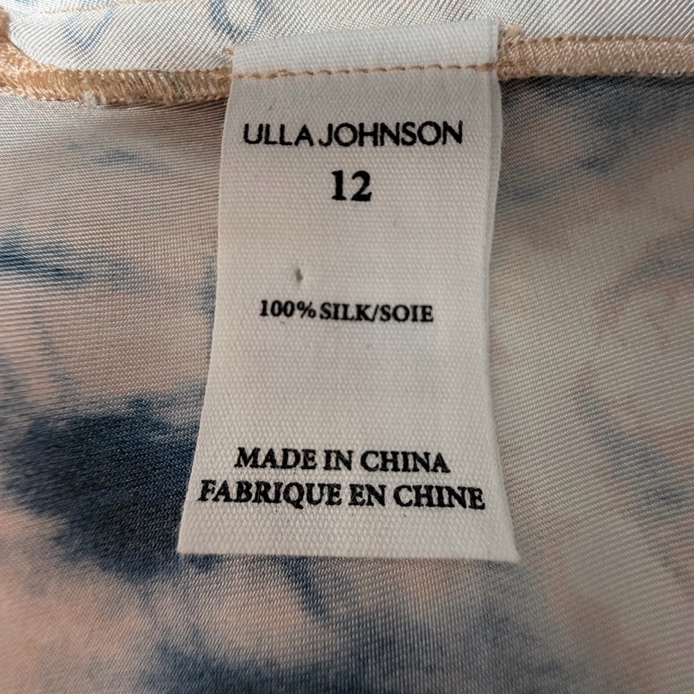 Ulla Johnson Blue and Cream Floral Ruffle Midi Dress - Picture 11 of 16